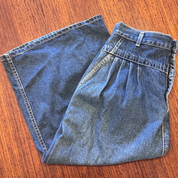 Vintage Lee Denim Pleated Midi Skirt - Picture 7 of 11